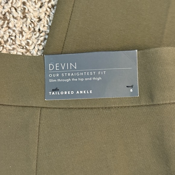 Women's Ann Taylor Devin Fit Ankle Length Dress Pants, Olive‎ Green, Size 8 - Picture 5 of 8